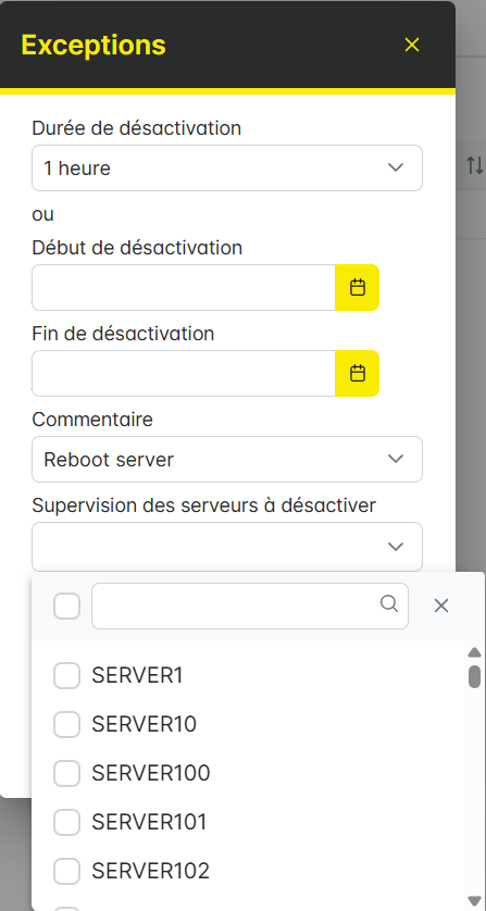 Mise en place d’un downtime dans Bee