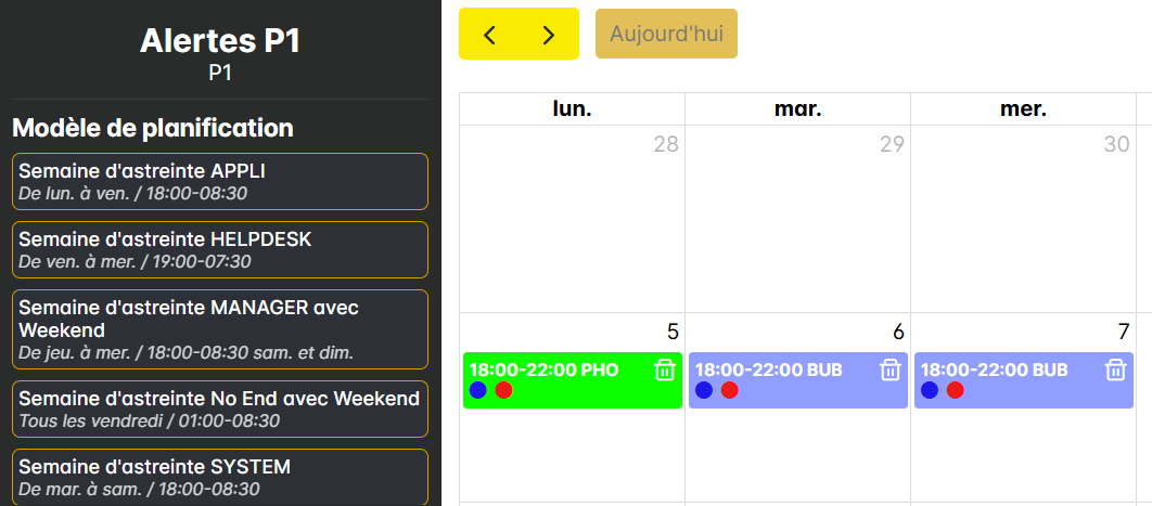 Gestion des notifications et astreintes